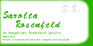 sarolta rosenfeld business card